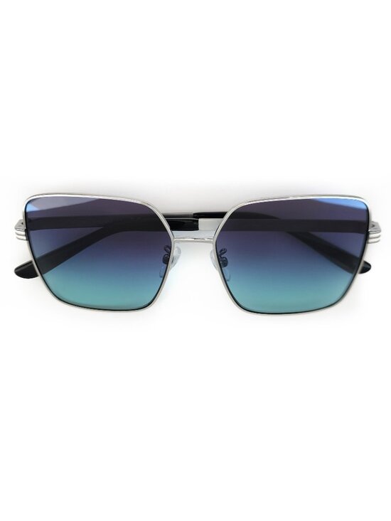 Tory Burch TY6087 Women\'s 55mm Oversized Square Sunglasses Silver Azure Gradient main image 5